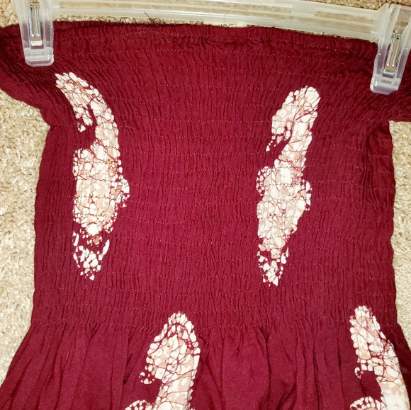 Burgundy tube top dress - Picture 2 of 2